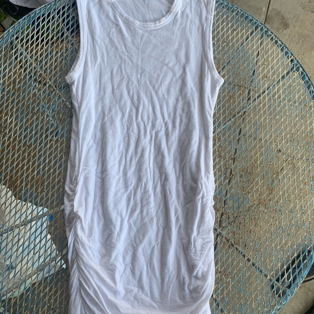 James Perse white tee shirt midi dress